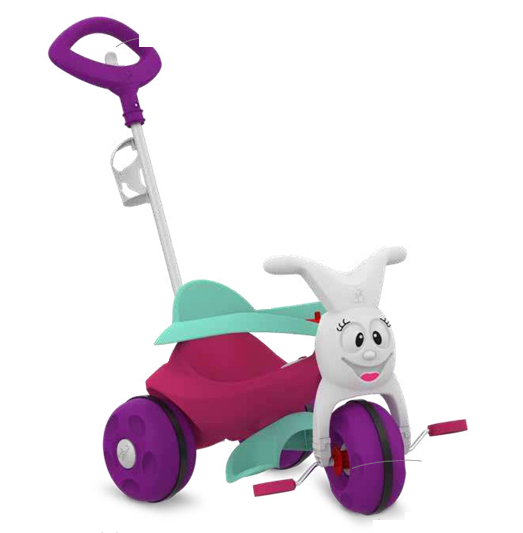 Triciclo Europa Passeio E Pedal Rosa